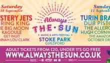 Always the Sun festival Guildford Stoke Park new music local bands