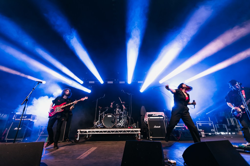 Sweet Pill the band on stage at 2000 Trees Festival 2024. Photo credit Jez Pennington
